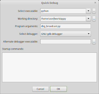 screenshot quick debug in codelite
